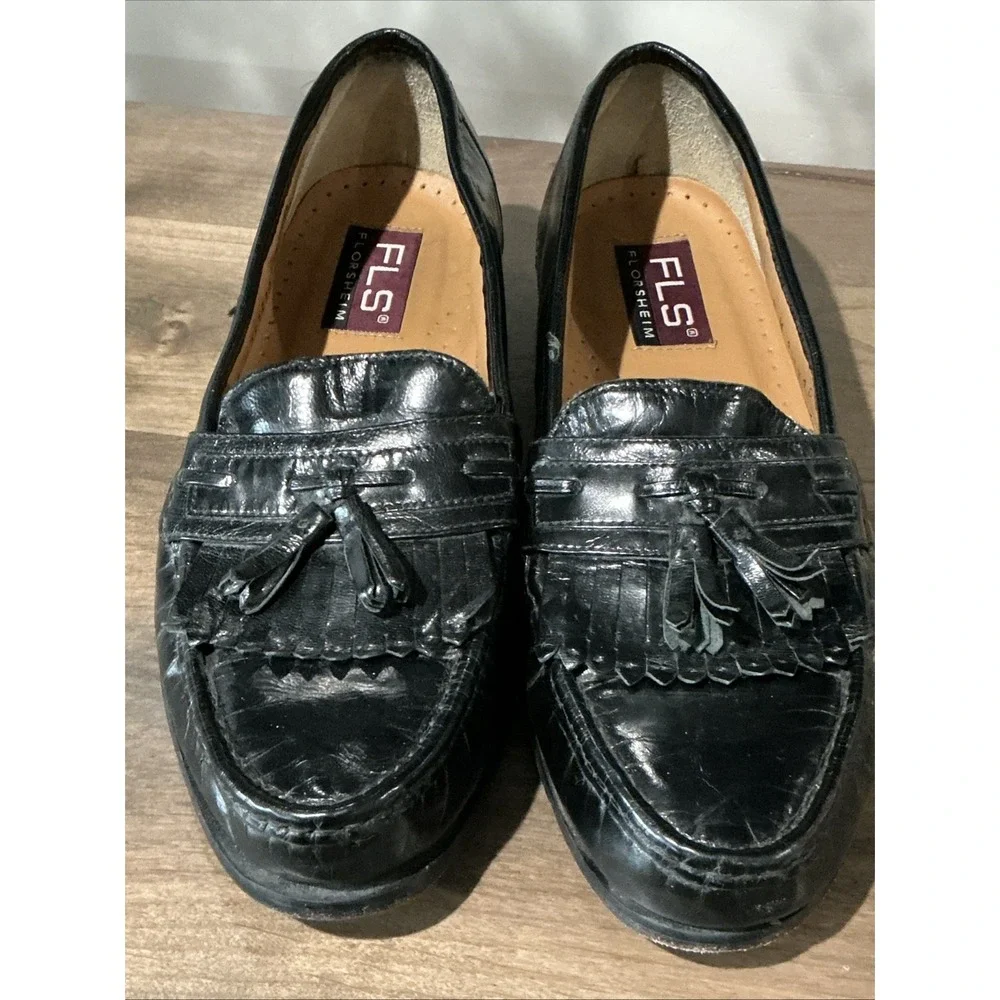 FLS Florsheim Men Tassel‎ Loafer Dress Shoe Size 8 US